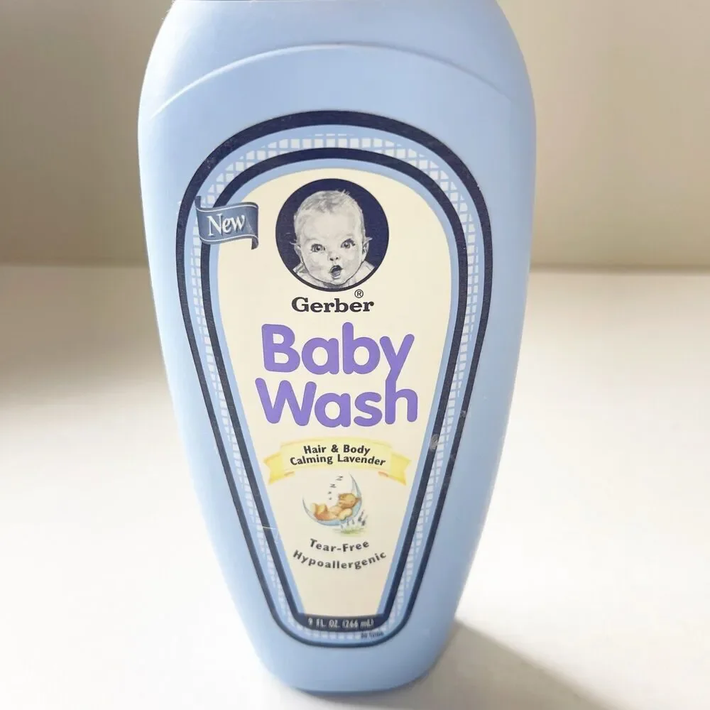 Vintage 90s Gerber Baby Wash Hair & Body Calming‎ Lavender Tear-Free 90% Full